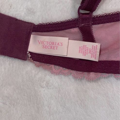 Victoria's Secret Dream Angels Lined Demi Bra - Size 34D