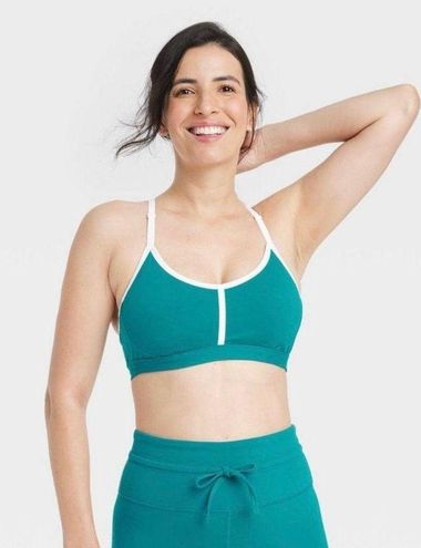 All In Motion Womens Light Support Simplicity Stripe Sports Bra Turquoise XL  NWT - $18 New With Tags - From Tiffany