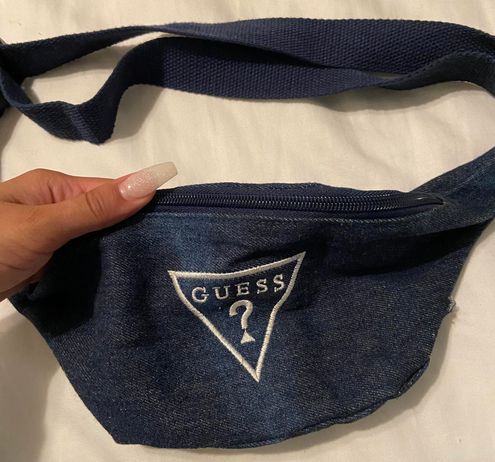 guess denim fanny pack