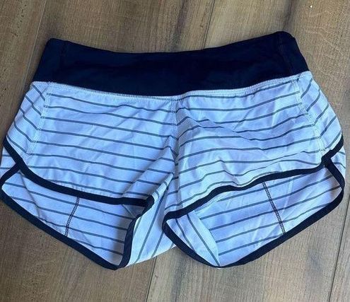 Lululemon RARE - Speed Shorts Size 4 Quiet Stripes Indigo Womens