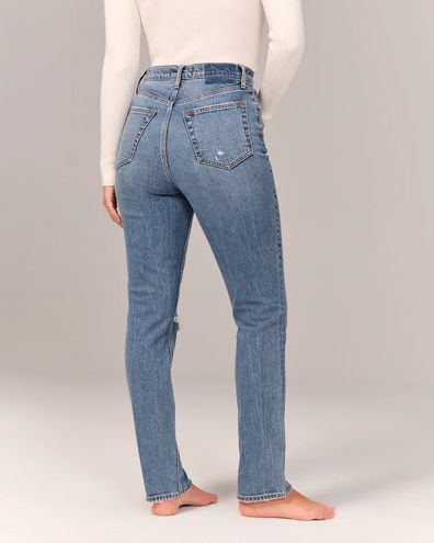 Abercrombie & Fitch Curve Love Ultra High-Rise Slim Straight Jeans