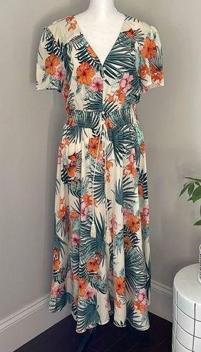 Milumia Women Button Up Floral Print Party Split Flowy Maxi Dress