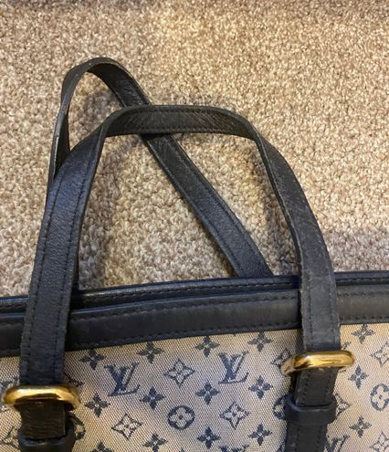 Louis Vuitton Grey x Navy Monogram Mini Lin Francoise 2way Tote Bag 929lv86  at 1stDibs