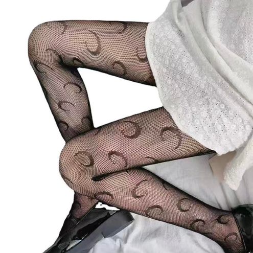 Crescent Black Moon Celestial Moon Fishnet Tights - $10 New With Tags -  From Rachel