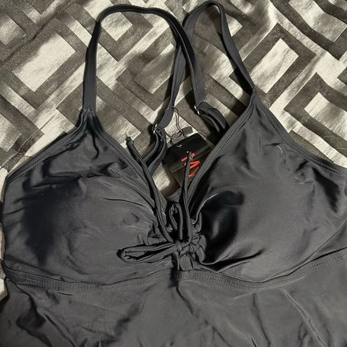 Mycoco women's black tankini padded top , flowy , adjustable straps Size 12  - $55 New With Tags - From Chelles