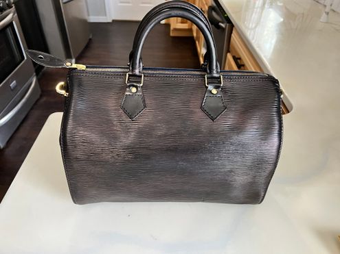 Louis Vuitton Black EPI Leather Speedy 30 Bag