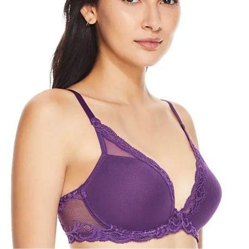 Natori Feathers Plunge Bra - 32D Purple Size undefined - $32 New With Tags  - From Marissa