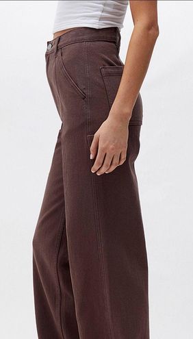 PacSun Brown Ultra High Waisted Fitted Flare Pants