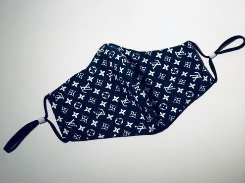 LV face mask blue logo