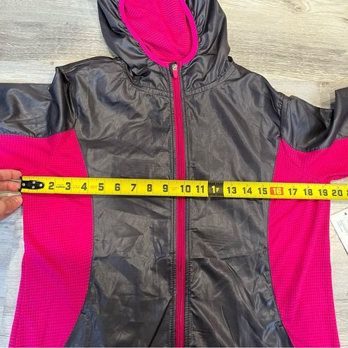 NWT Jockey Sport Gloss Runner Jacket Hi-Fi Pink Hooded Size M - $23 New  With Tags - From Destiny