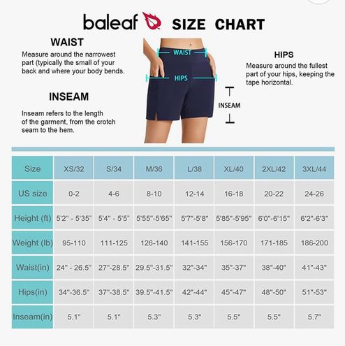 BALEAF Womens Swim Shorts High Waisted Swimsuit Bottom 5 Quick Dry Tummy  Control Swimming Board Shorts Trunks
