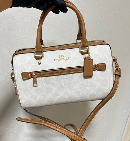 Coach Rowan Satchel In Signature Canvas, Illusion Glacier White Multi •  Price »