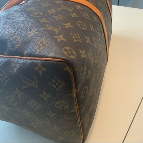 Louis Vuitton Keepall 50 Travel Bag Strap Tag Lock and Key Vintage 852SD -  $756 - From Rebekah