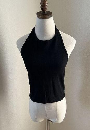 Free People Intimately Black High Neck Crop Bella Seamless Rib Tank Size  M/L EUC - $35 - From