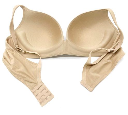 Cacique Womens 44B Simply Wire Free Plunge Push Up Bra Beige Nude Smoothing  Size undefined - $28 - From Jeannie