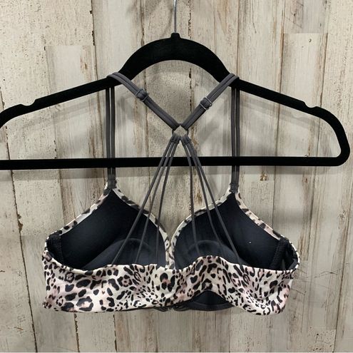 Victoria's Secret Animal Print Cheetah Bombshell Plunge Front Closure Bra  PushUP Gray Size undefined - $21 - From Destiny