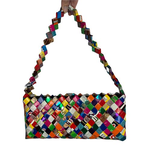 Upcycled Recycled Candy Zipper Bag