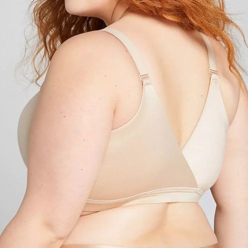 Cacique Lane Bryant Modern Lightly Lined Lounge Bra Tan Womens