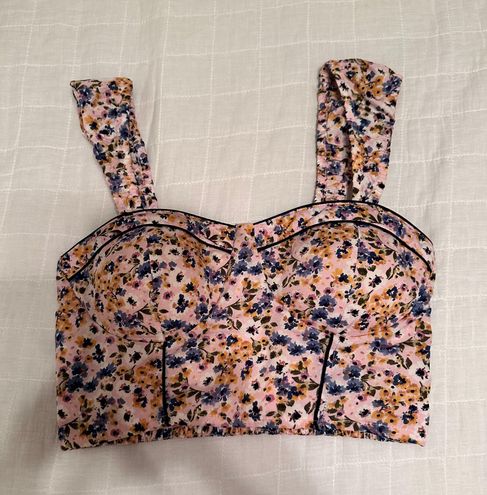 Floral Crop Top Multi Size XS - $35 - From Veeda