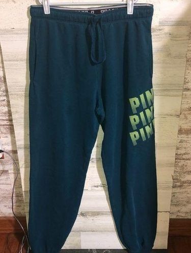 PINK - Victoria's Secret green and blue sweatpants size small joggers pants  lounge - $21 - From Paydin