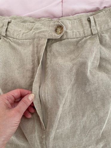 Talbots 100% Linen Oatmeal Beige Lined Lagenlook Pants, size 18 Tan - $51  (65% Off Retail) - From Irina