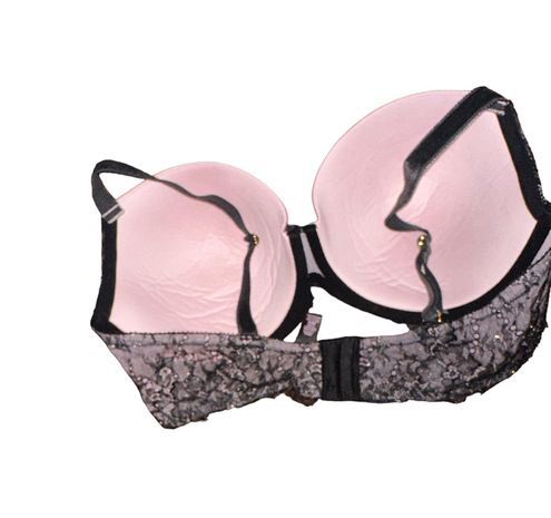 Victoria's Secret Absolutely stunning Dream Angels Lined Demi bra, size 36DD.  bra with black and pale pink lace Good Condition Multiple - $20 - From  Tiffany