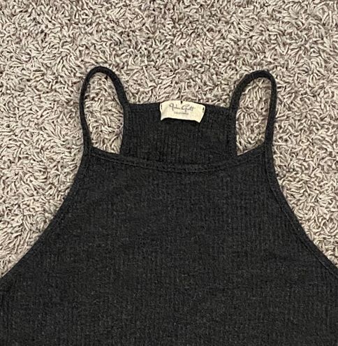 Brandy Melville, Tops, Brandy Melville Black Tank Cropped Ribbed Tank  Smallmedium