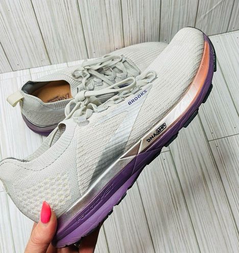 Women's Brooks Ricochet 2 Gray Pink Purple Silver Road Running