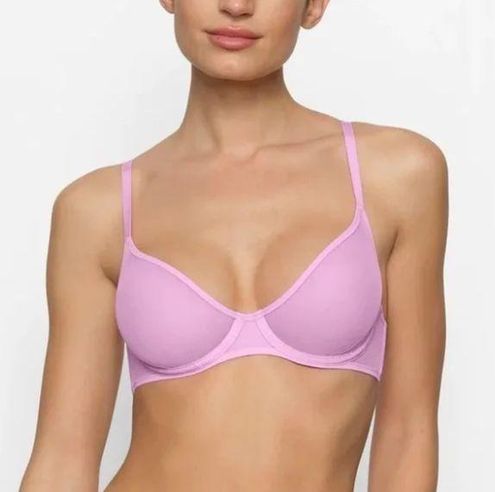 SKIMS Ultra Fine Mesh Underwire Scoop Bra - Petal