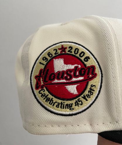 New Era Bk caps Houston Astros script 45 year's celebration patch size 7 Travis  Scott inspo brand new White - $135 (42% Off Retail) New With Tags - From A