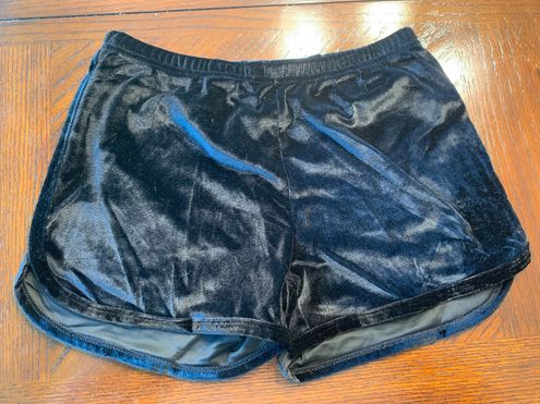 SheIn Black Velvet Shorts Size M - $14 