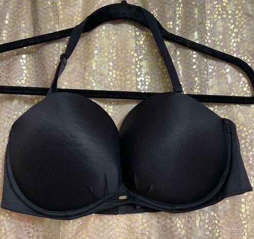 Victoria's Secret Black Fabulous Strapless Padded Push Up Bra 38D