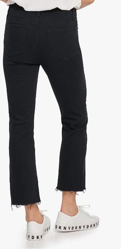 DKNY Jeans Women's Rivington Slim Straight Cropped Raw-Hem Jeans