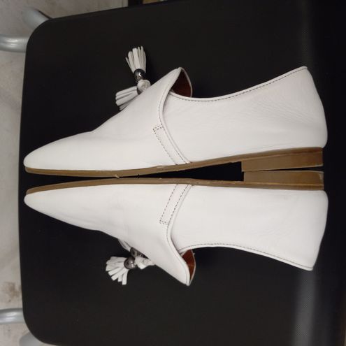 Aquatalia Rivita Tassel White Leather Loafer size 7.5 132 From A