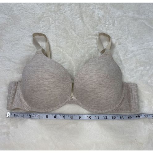 Ambrielle 42C Padded Bra Full Figure Underwire Plunge Heathered Beige Size  undefined - $14 - From Misty