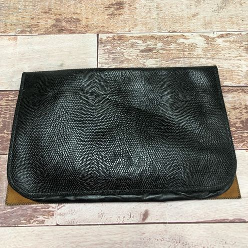 Vintage Furst & Mooney Handbag Clutch Leather And Snakeskin