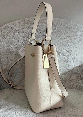 Coach 91122 Town Bucket Leather Shoulder Crossbody Bag In Chalk