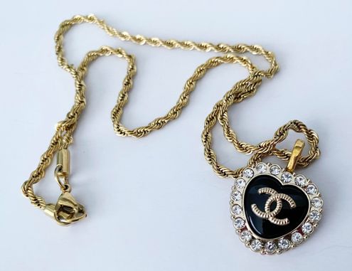 Chanel 18k White Gold Ceramic and Diamonds Comete Star Necklace  Yoogis  Closet