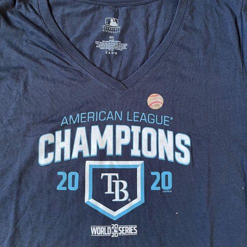 The Tampa Bay Rays World Series Champions 2020 T Shirt New Medium Pit - Pit  19