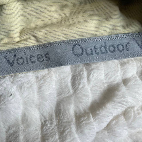 Outdoor Voices Techsweat Crop Heather Yellow Racerback XS