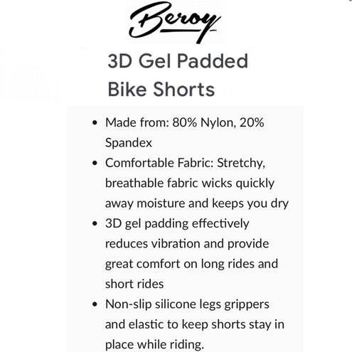 3D Gel Padding Womens Padded Cycling Shorts – Beroy