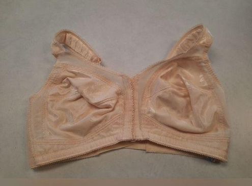 Playtex 18 Hour Light Beige Front Close Wire Free Bra 38D 4695