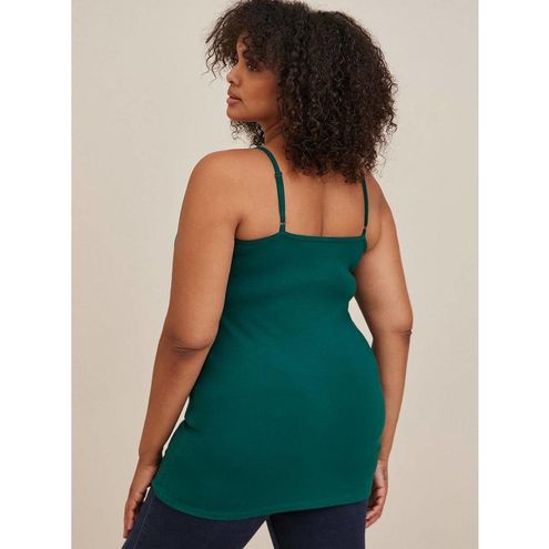 torrid, Tops, Torrid Foxy Tunic Cami In Botanical Garden Green