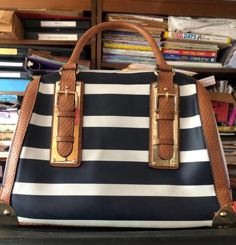 ALDO Blue and white Striped handbag Multiple 23 48 Off Retail