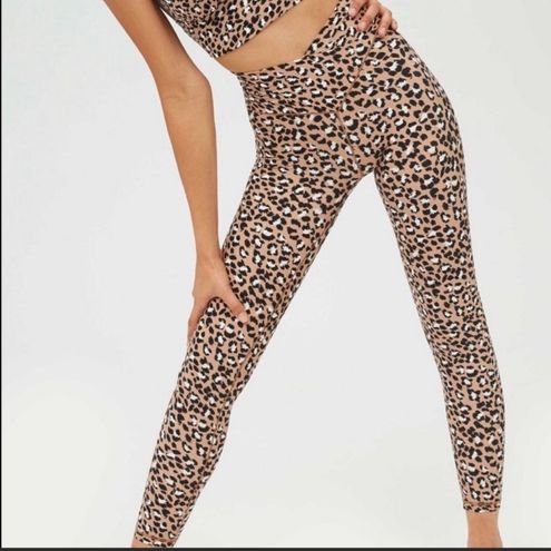 Aerie Cheetah Print Crossover Leggings 