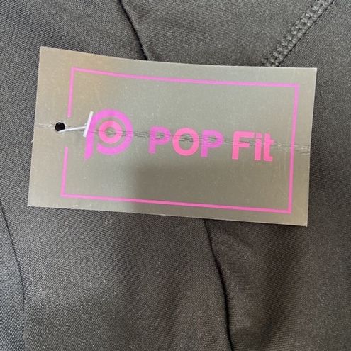 POP Fit Women's Black High Waisted Mesh Leggings Size Medium NWT - $14 New  With Tags - From Rhonda