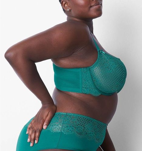 Cacique NWT Lane Bryant Teal Metallic Mermaid Unlined