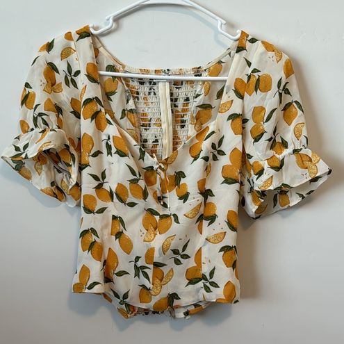 ✴︎新品✴︎ Reformation Delevan Top Lemonade 0 | www ...