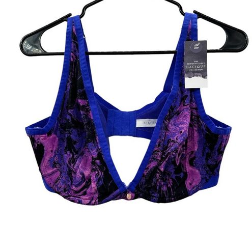 Lane Bryant Cacique Marble Mesh Unlined High Apex Underwire Bralette Size  40D - $36 New With Tags - From Amber