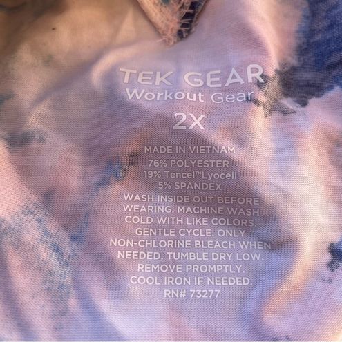 Tek Gear tie dye cross back drop shoulder tee Size 2X - $21 New With Tags -  From Valerie